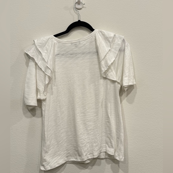 NWT Lilla P 100% Cotton Ruffle Sleeve Tee - Picture 2 of 4